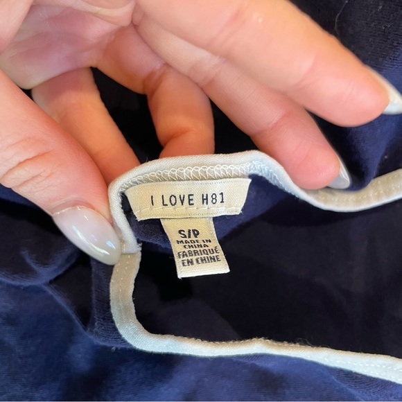 Blue halter bodysuit with white lining - Picture 4 of 6